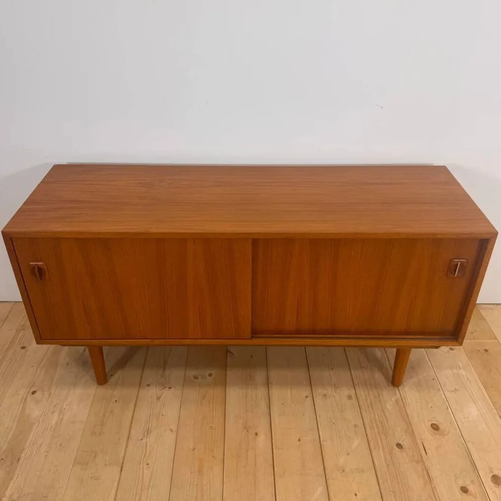 Buffet en teck avec porte-disques interne, Danemark 1960