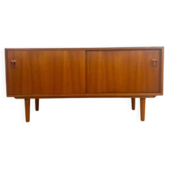 Buffet en teck avec porte-disques interne, Danemark 1960