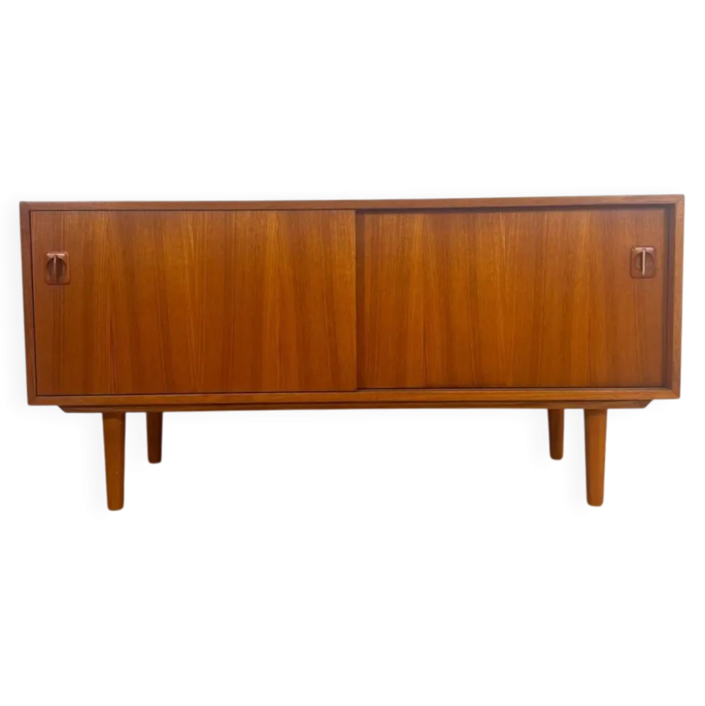 Buffet en teck avec porte-disques interne, Danemark 1960