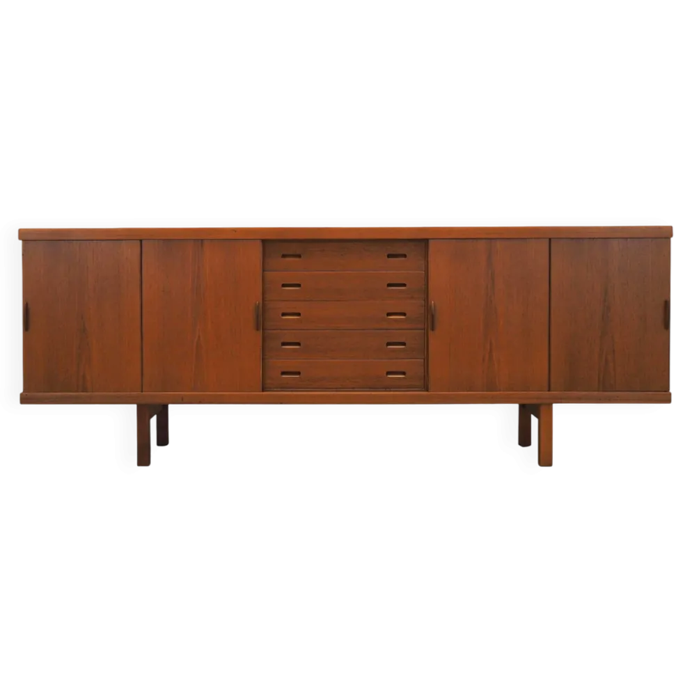 Buffet en teck avec portes coulissantes, Danemark, années 1960.