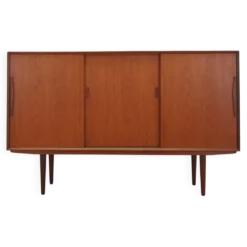 Buffet en teck avec section bar, Danemark, années 1960.