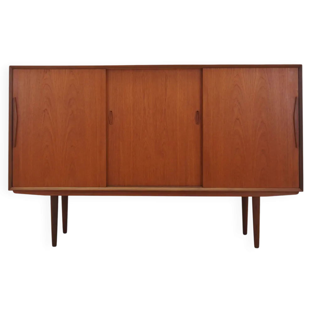 Buffet en teck avec section bar, Danemark, années 1960.