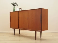 Buffet en teck avec section bar, Danemark, années 1960.