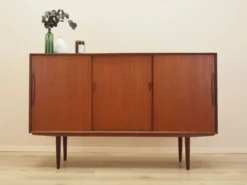 Buffet en teck avec section bar, Danemark, années 1960.