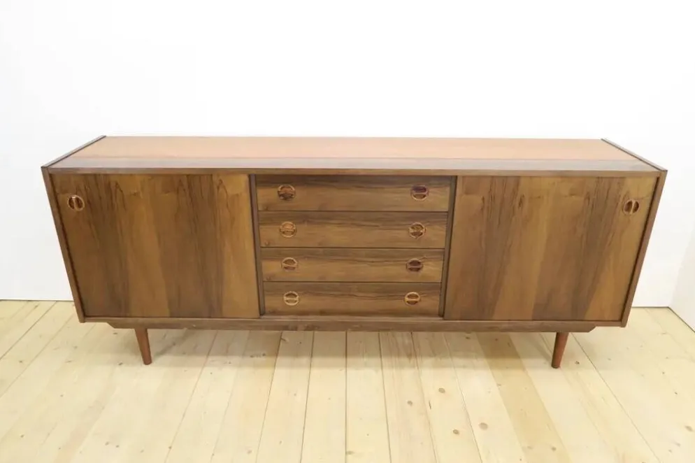 Buffet en teck avec tiroirs centraux, années 1960