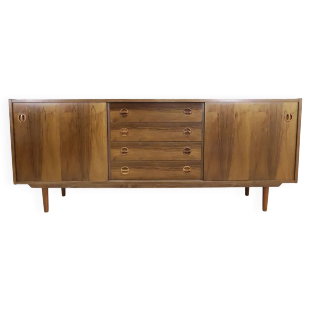 Buffet en teck avec tiroirs centraux, années 1960