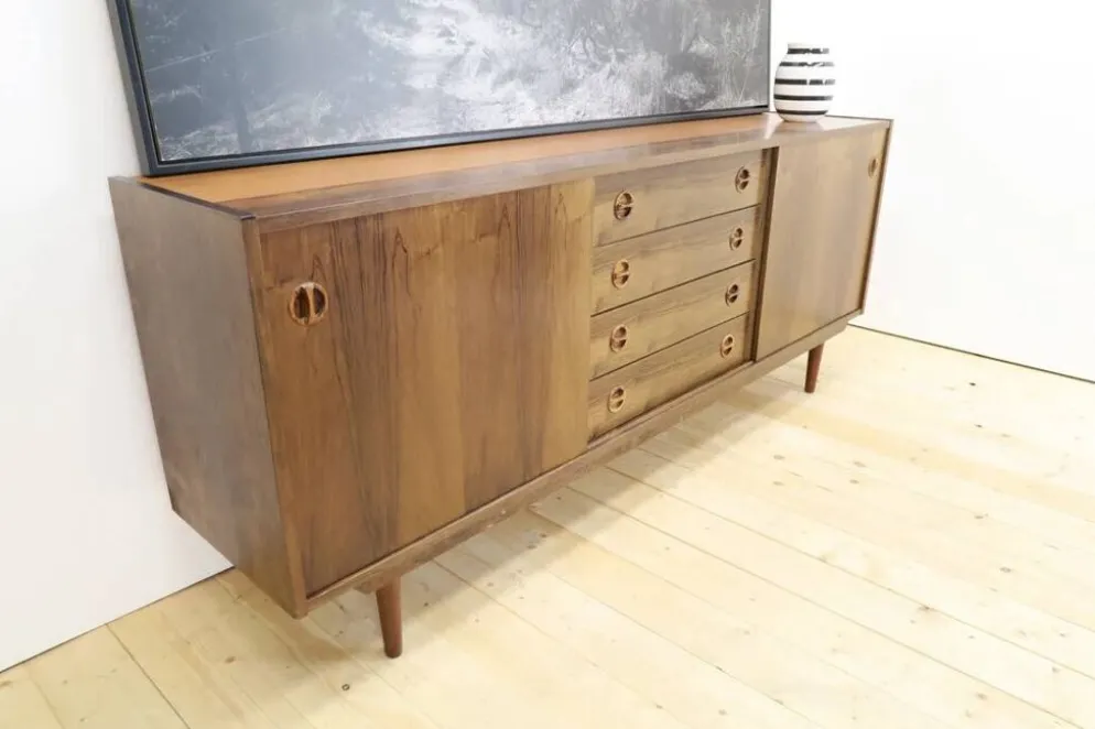 Buffet en teck avec tiroirs centraux, années 1960