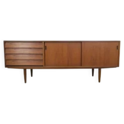 Buffet en teck avec tiroirs et portes coulissantes, Danemark 1960
