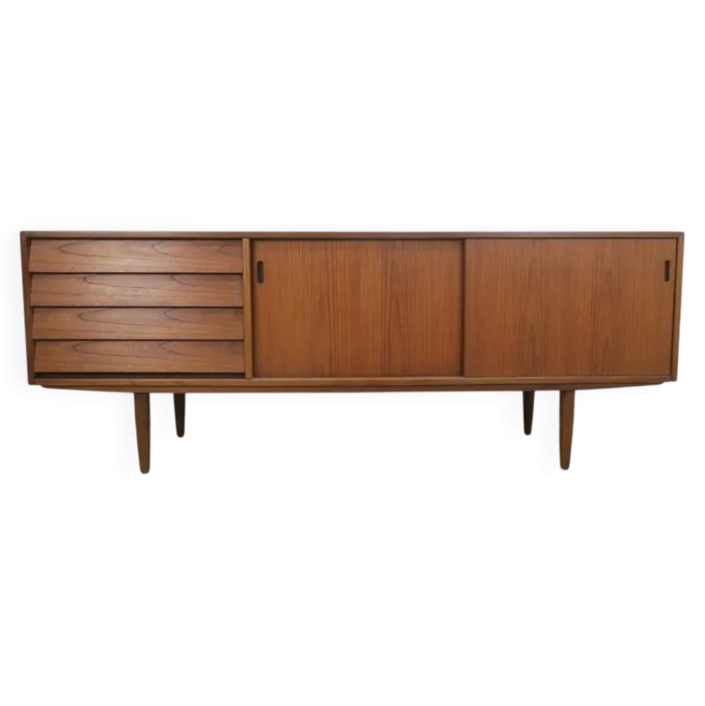 Buffet en teck avec tiroirs et portes coulissantes, Danemark 1960