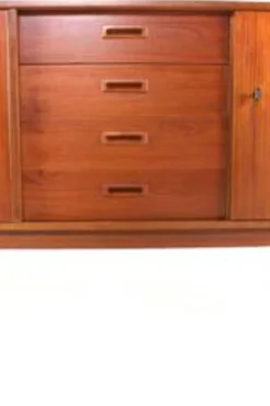 Buffet en teck design danois | 208 cm - Moderne du milieu du siècle - Vintage
