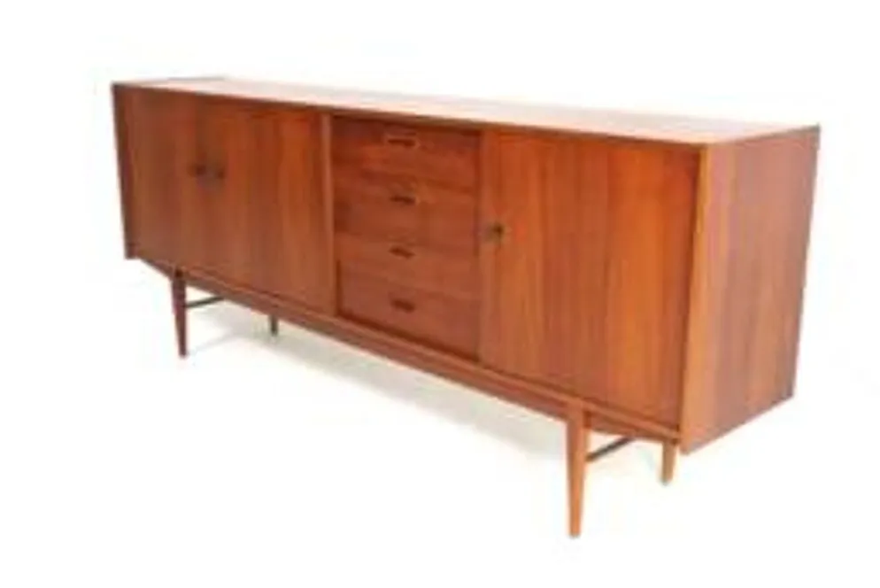 Buffet en teck design danois | 208 cm - Moderne du milieu du siècle - Vintage