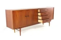 Buffet en teck design danois | 208 cm - Moderne du milieu du siècle - Vintage