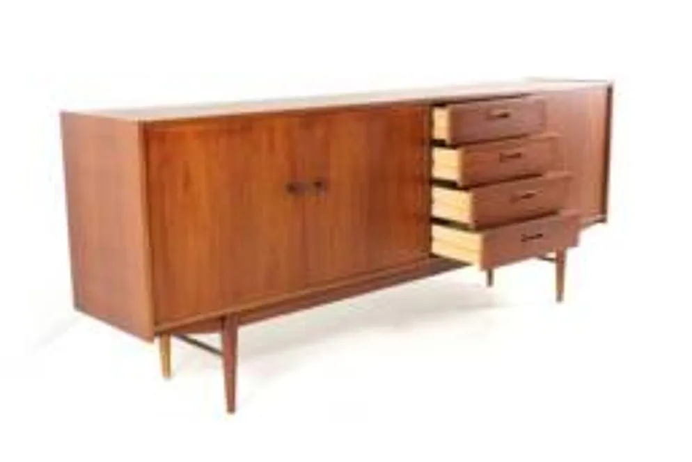 Buffet en teck design danois | 208 cm - Moderne du milieu du siècle - Vintage