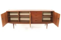 Buffet en teck design danois | 208 cm - Moderne du milieu du siècle - Vintage