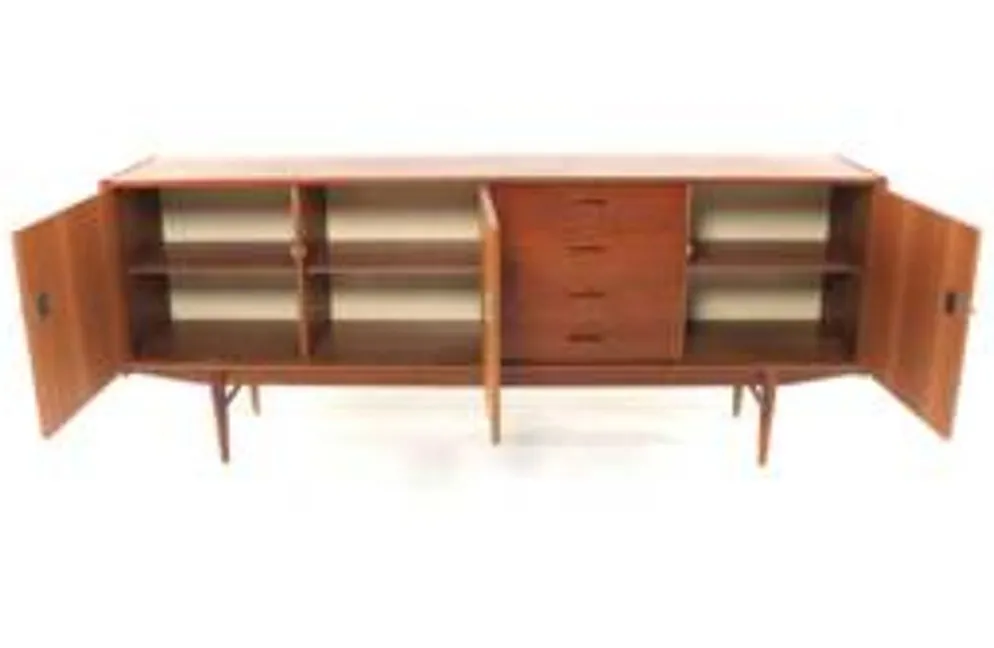 Buffet en teck design danois | 208 cm - Moderne du milieu du siècle - Vintage