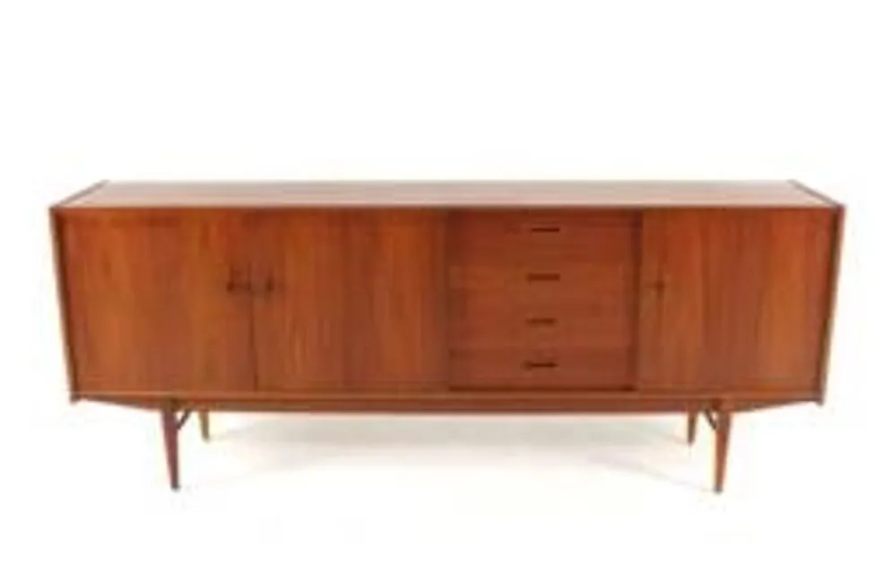 Buffet en teck design danois | 208 cm - Moderne du milieu du siècle - Vintage