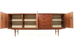 Buffet en teck design danois | 208 cm - Moderne du milieu du siècle - Vintage