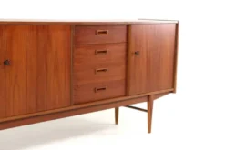 Buffet en teck design danois | 208 cm - Moderne du milieu du siècle - Vintage