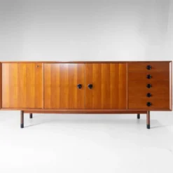 Buffet en teck de style mid-century moderne par George Coslin pour Faram, Italie, années 1960.
