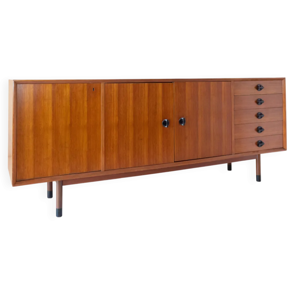 Buffet en teck de style mid-century moderne par George Coslin pour Faram, Italie, années 1960.