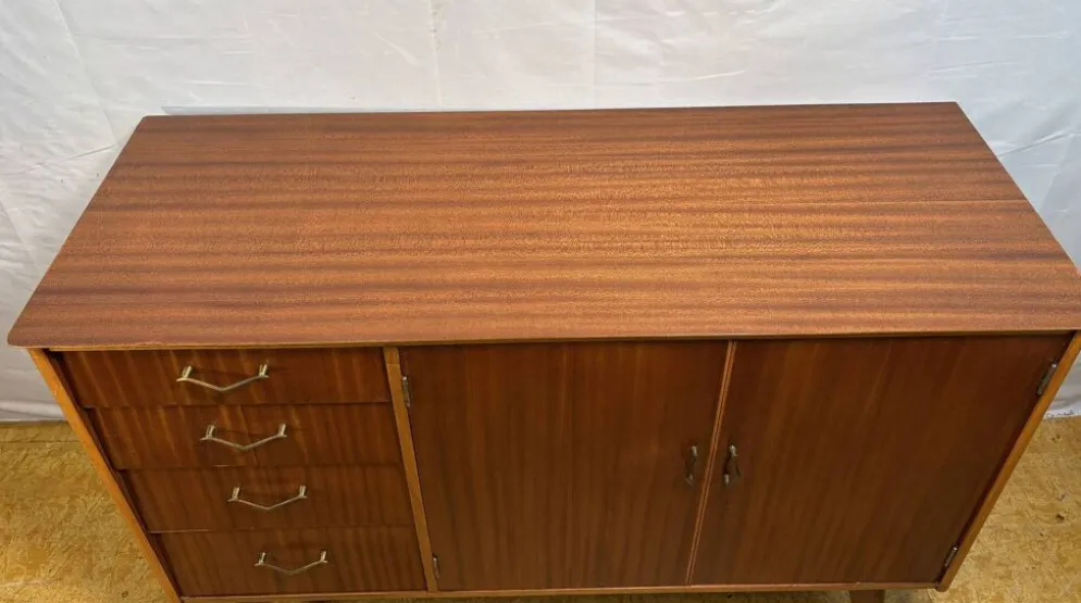 Buffet en teck Remploy vintage | Années 1950-1960 | Design britannique du milieu du siècle A