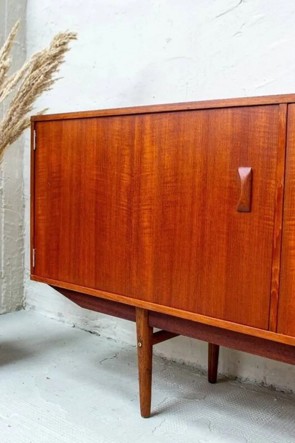Buffet en teck vintage avec tiroirs Fristho Modulus danois des années 60.