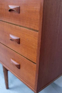 Buffet en teck vintage avec tiroirs Fristho Modulus danois des années 60.