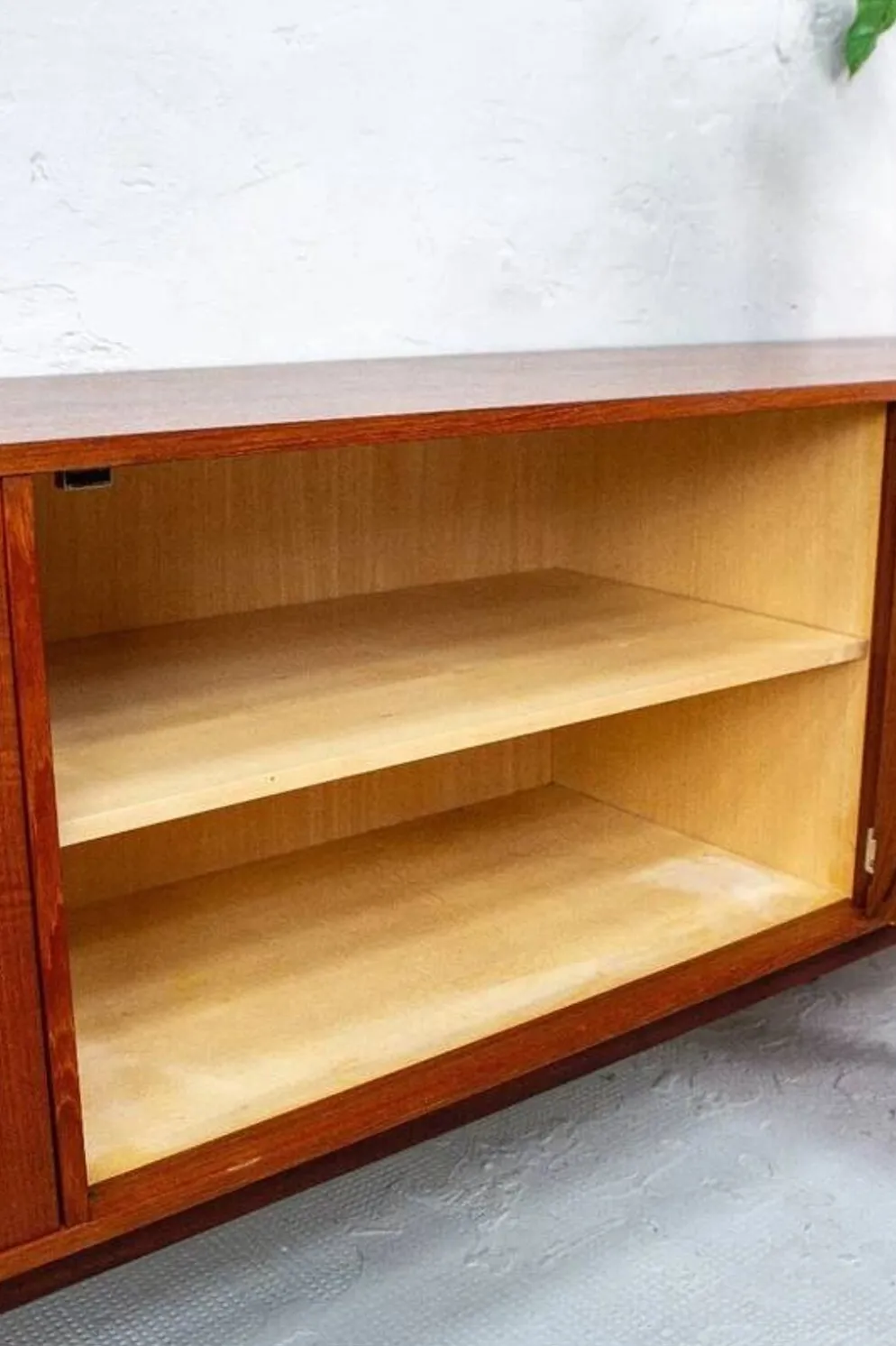 Buffet en teck vintage avec tiroirs Fristho Modulus danois des années 60.