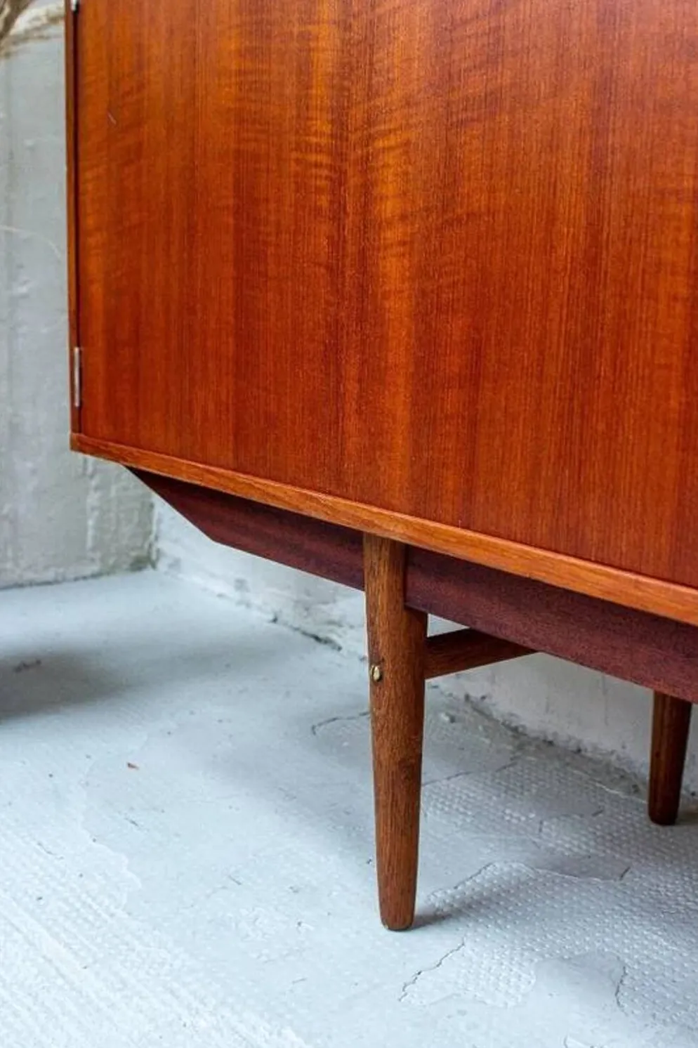 Buffet en teck vintage avec tiroirs Fristho Modulus danois des années 60.