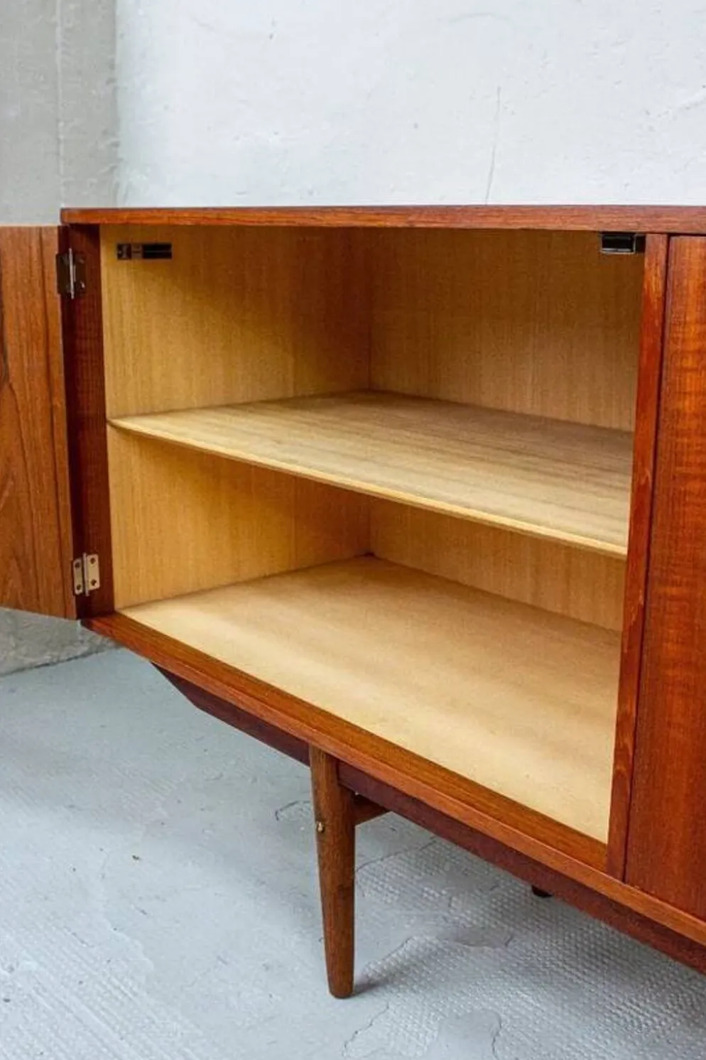 Buffet en teck vintage avec tiroirs Fristho Modulus danois des années 60.