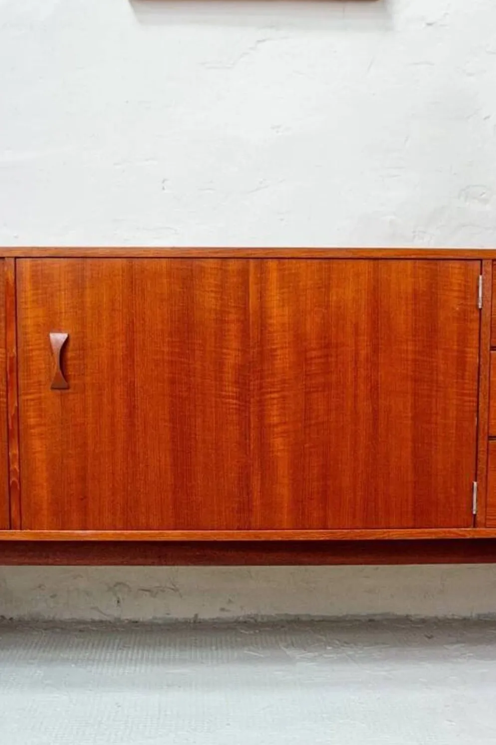 Buffet en teck vintage avec tiroirs Fristho Modulus danois des années 60.