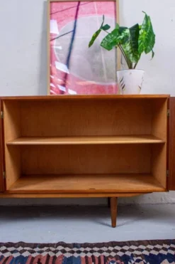 Buffet en teck vintage avec tiroirs Borge Mogensen milieu du siècle