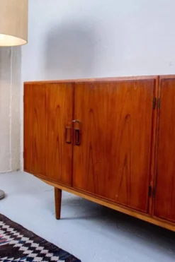 Buffet en teck vintage avec tiroirs Borge Mogensen milieu du siècle