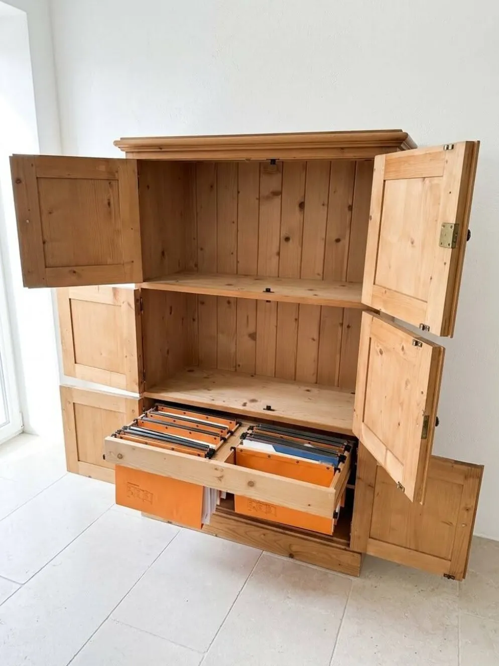 Buffet haut classique en bois