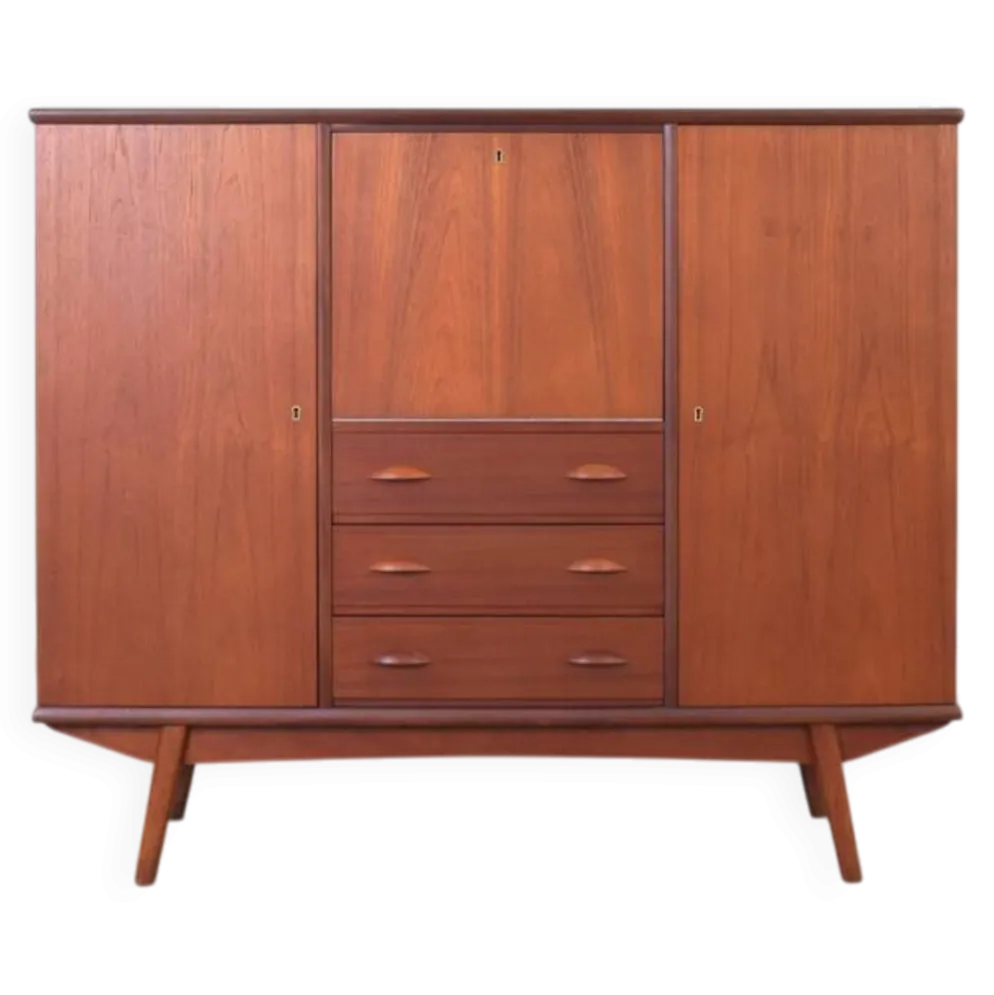 Buffet haut en teck danois des années 1960.