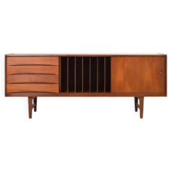 Buffet Hi-Fi en teck mi-siècle Ulvö par Erik Wørts pour Ikea, années 1960.
