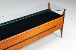 Buffet italien en noyer G. Cecchini e C. Cantu Italie 1950