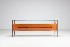 Buffet italien en noyer G. Cecchini e C. Cantu Italie 1950