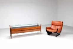 Buffet italien en noyer G. Cecchini e C. Cantu Italie 1950