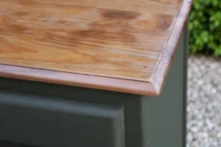 Buffet Mado vintage rénové kaki et bois – 2 portes et 1 tiroir