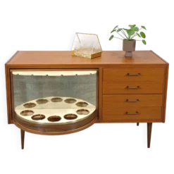 Buffet, meuble bar en bois laqué, 1950-60