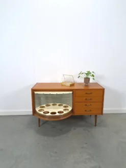 Buffet, meuble bar en bois laqué, 1950-60