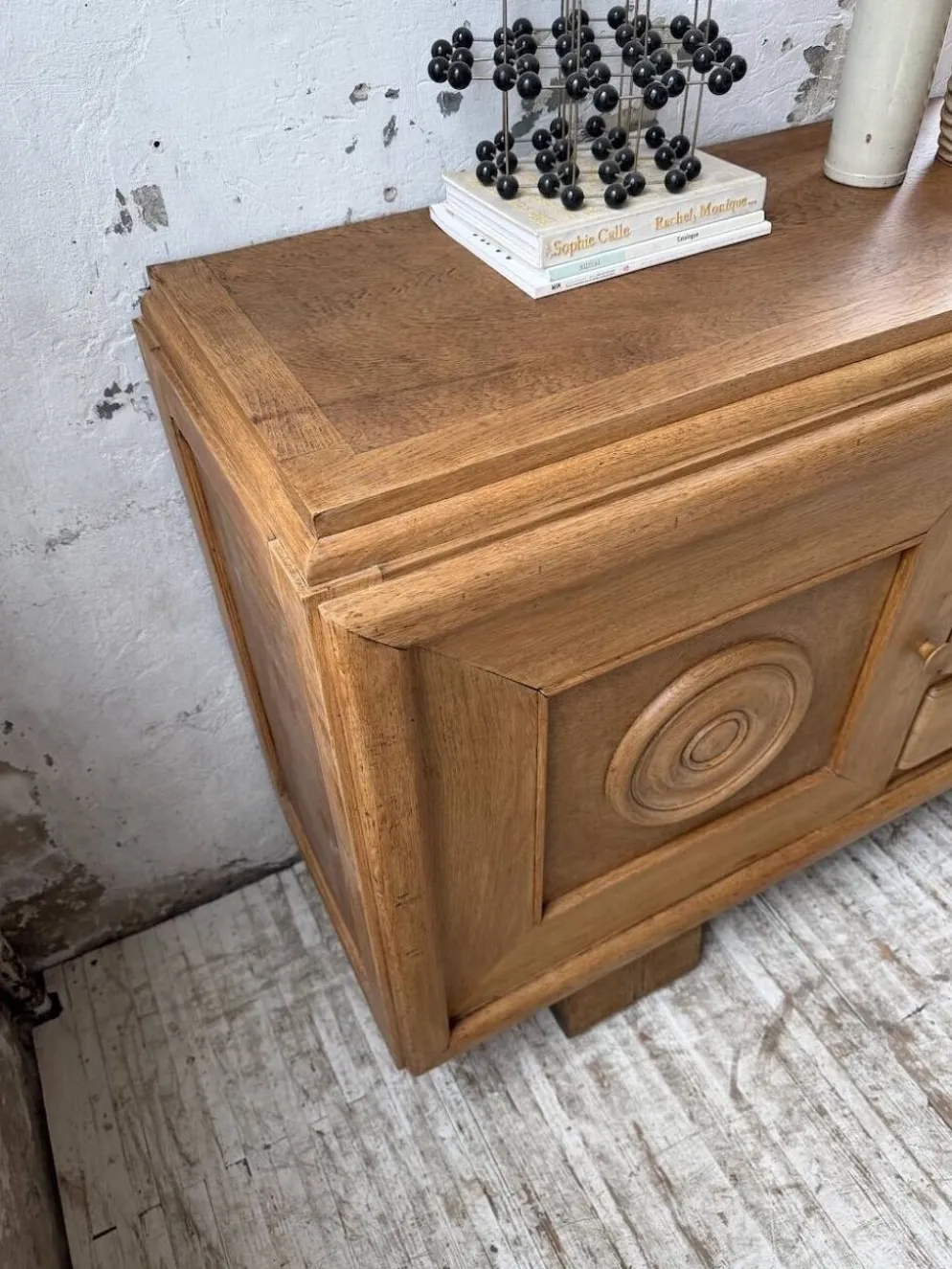 Buffet, meuble de rangement Art déco en chêne dans le goût de Dudouyt, 1940