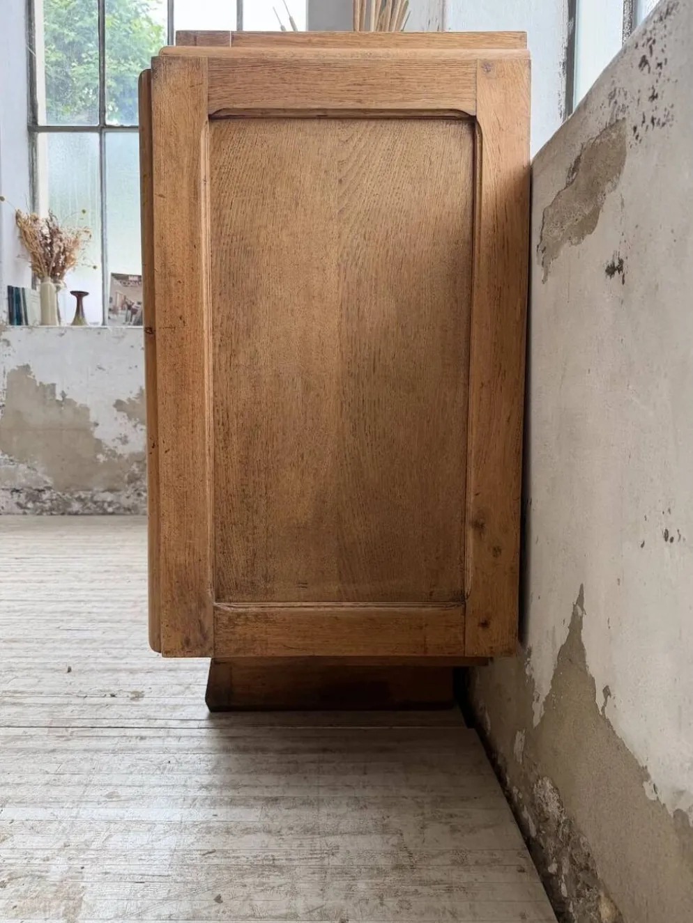 Buffet, meuble de rangement Art déco en chêne dans le goût de Dudouyt, 1940