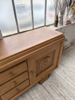 Buffet, meuble de rangement Art déco en chêne dans le goût de Dudouyt, 1940