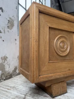 Buffet, meuble de rangement Art déco en chêne dans le goût de Dudouyt, 1940