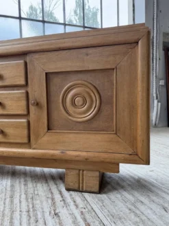 Buffet, meuble de rangement Art déco en chêne dans le goût de Dudouyt, 1940