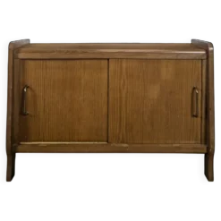 Buffet moderniste en chêne à porte coulissante