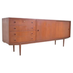 Buffet Musterring des années 1960 en teck Vitrine Mid Century