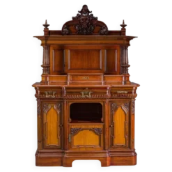 Buffet néo-baroque allemand en noyer et acajou, années 1890